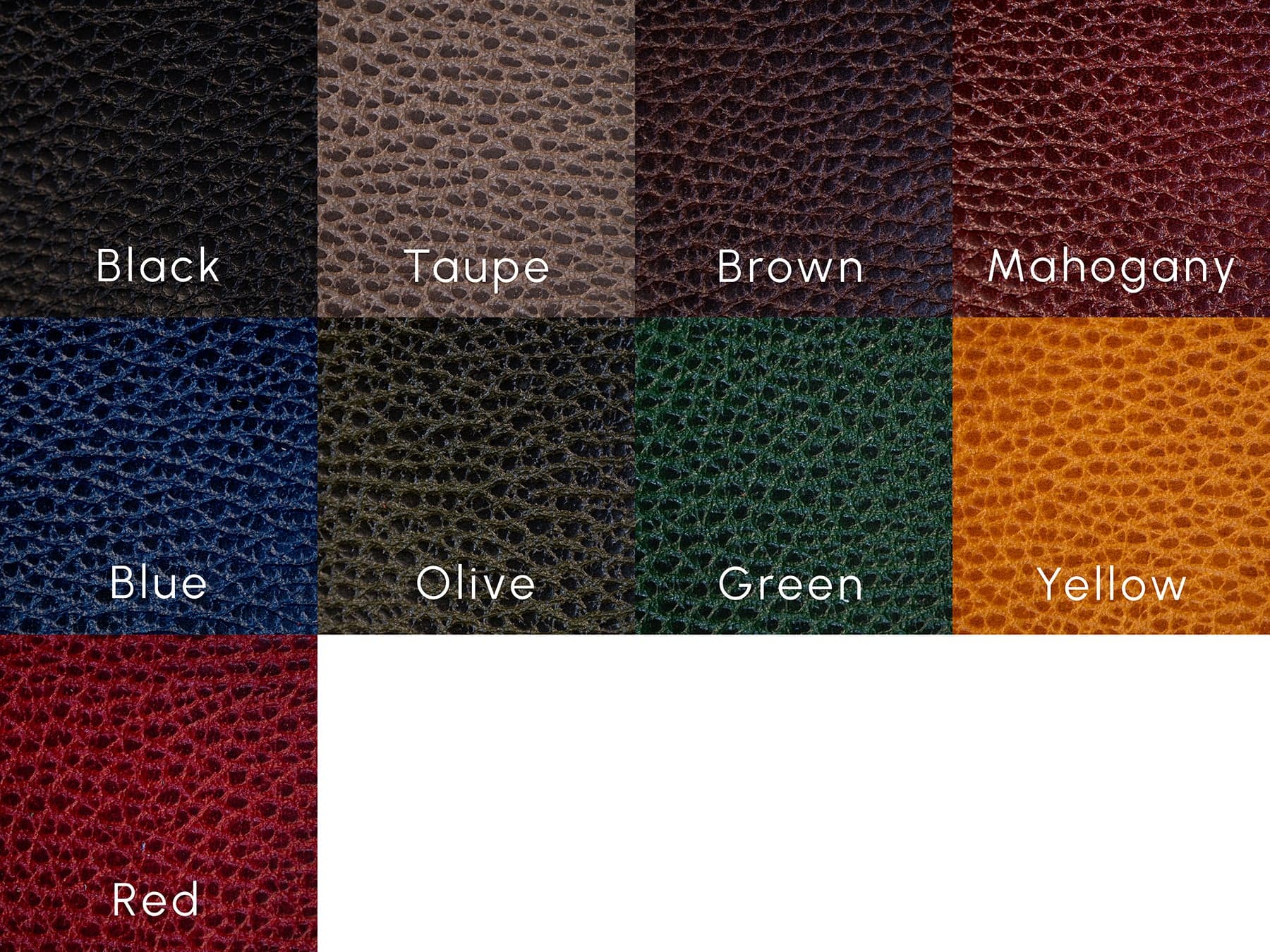 Dollaro Calfskin color swatches