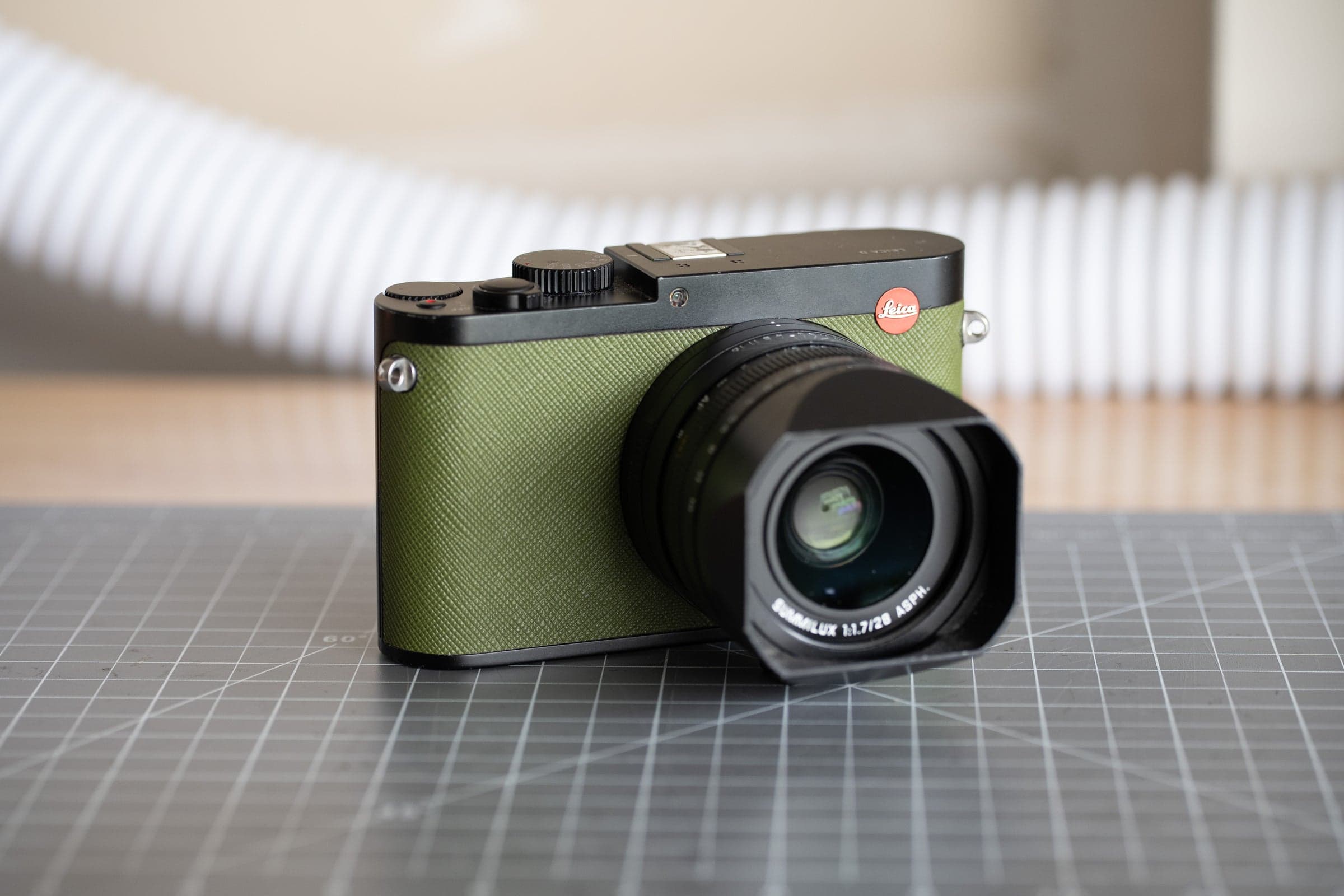Leica Q Typ116 with Olive Saffiano Calfskin