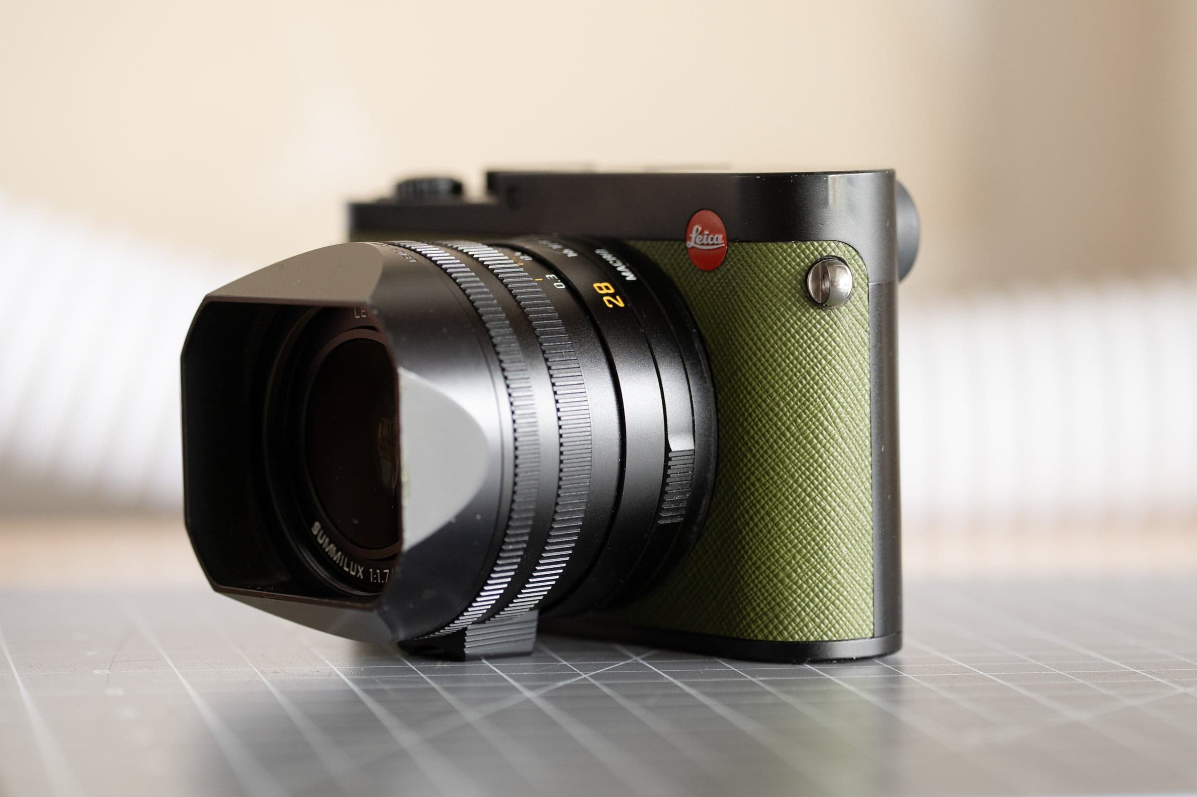 Leica Q Typ116 with Olive Saffiano Calfskin