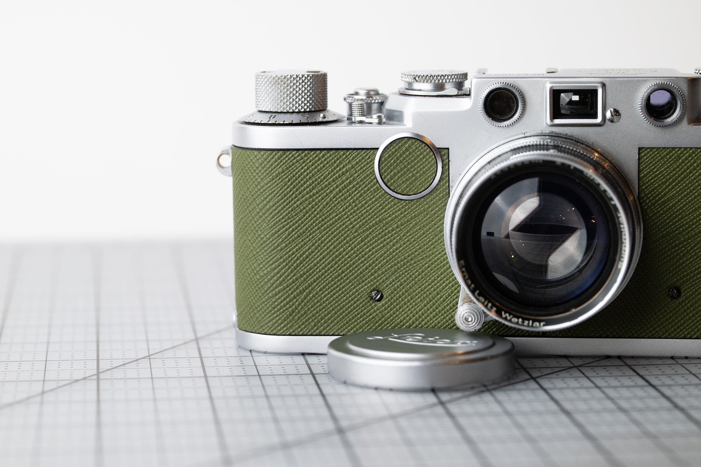 Leica iif & Leica Q with our Olive Saffiano Calfskin