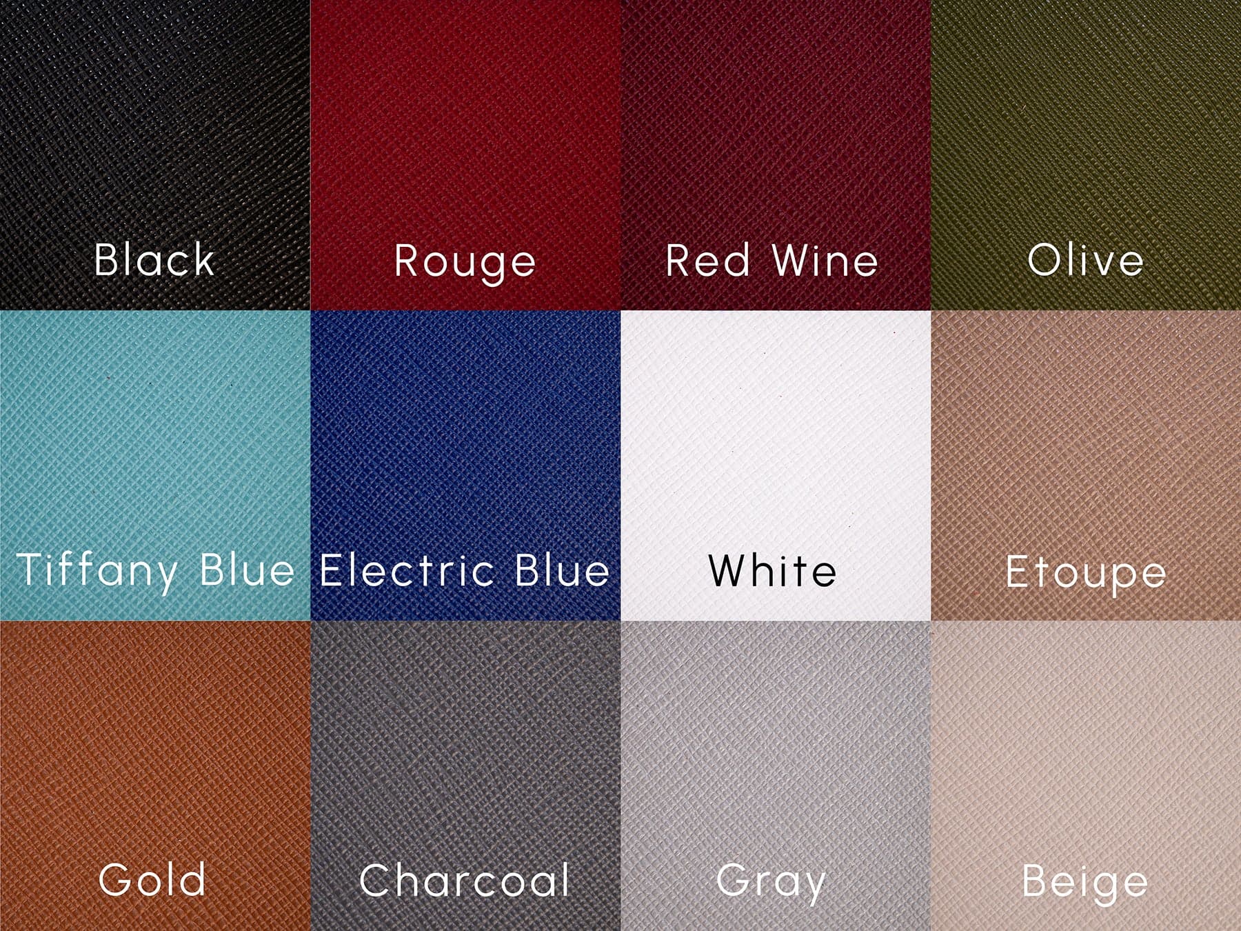 Saffiano Calfskin color swatches
